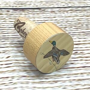 It's a Corker! Duck Wine Bottle Stopper Wood Cork Barware‎ Decor